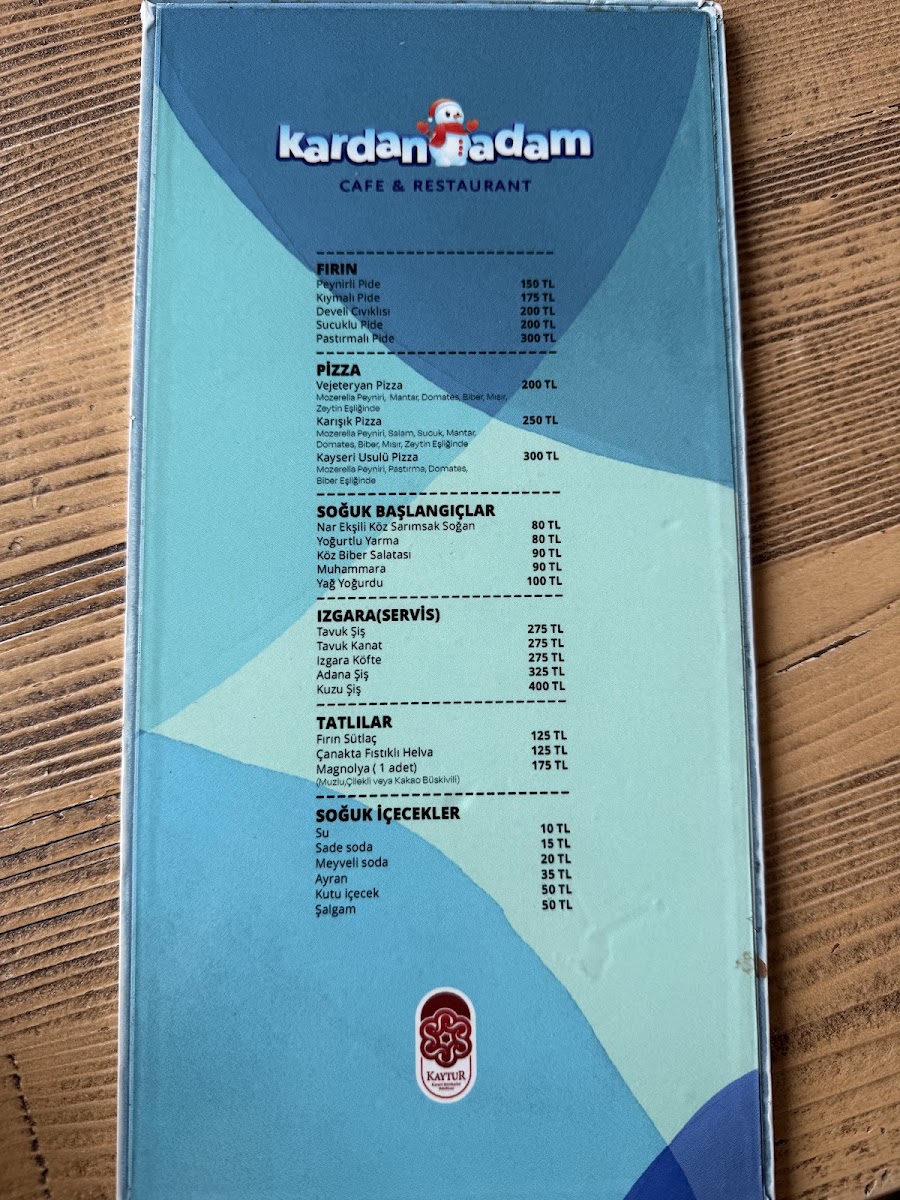 Menu Kayseri Erciyes Kardanadam | Kaytur-2