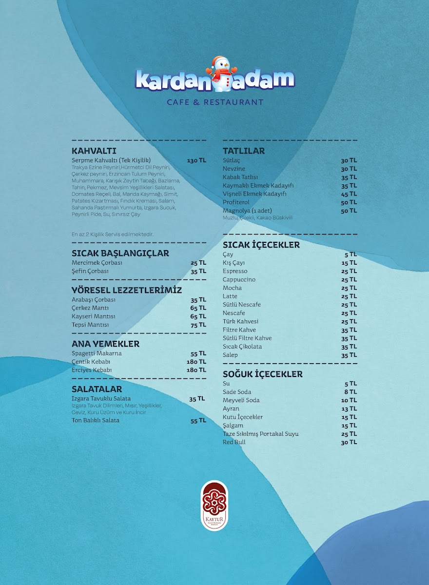 Menu Kayseri Erciyes Kardanadam | Kaytur-6